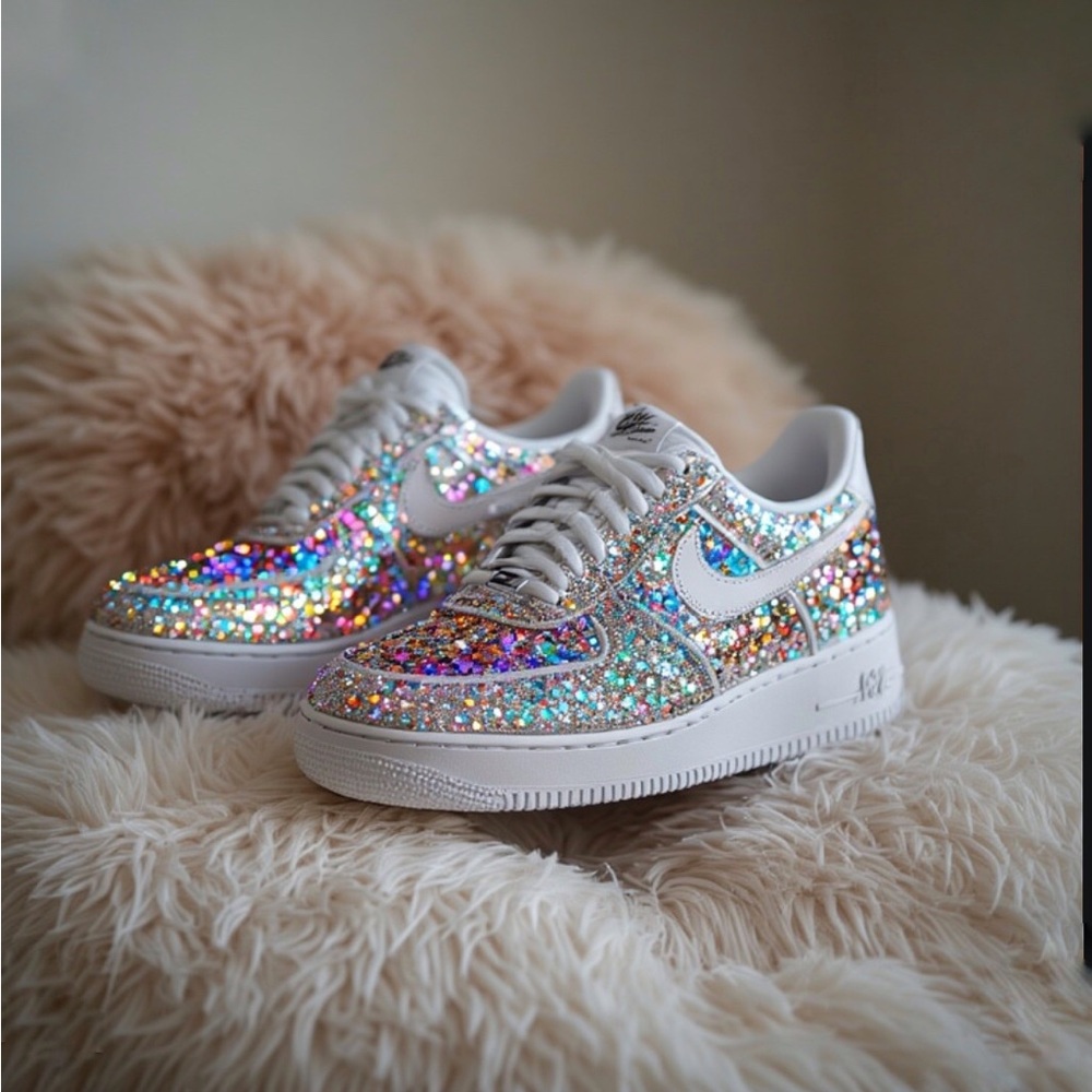 Blinged Out Nike Air Force 1 | Custom Rhinestone AF1 | Sparkly Crystal Sneakers